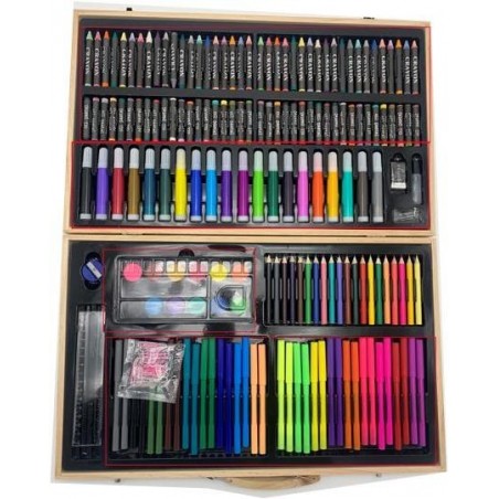 MALETIN MADERA ARTISTA 200 PZAS