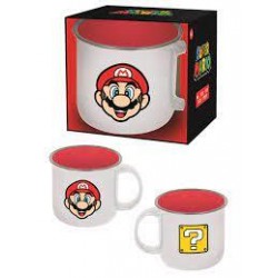 TAZA CERAMICA DESAYUNO 400 ML SUPER MARIO