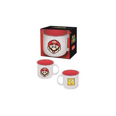 TAZA CERAMICA DESAYUNO 400 ML SUPER MARIO