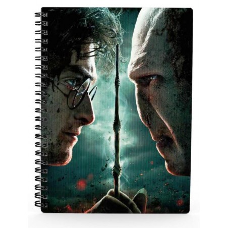 LIBRETA EFECTO 3D HARRY POTTER VS VOLDEMOR