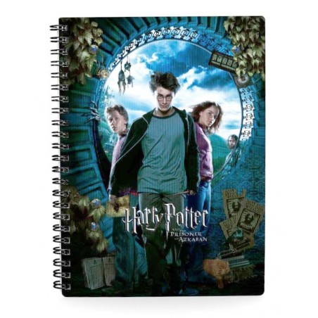 LIBRETA EFECTO 3D POSTER HARRY POTTER Y EL PRIS.