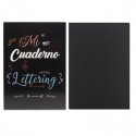 CUADERNO A4 LETTERING 50 HOJAS NEGRAS