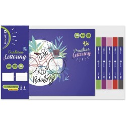 CUADERNO DE LETTERING A4 + 5 ROTULADORES