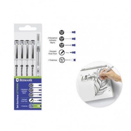 SET 3 ROTULADORES CALIBRADOS + PUNTA PINCEL