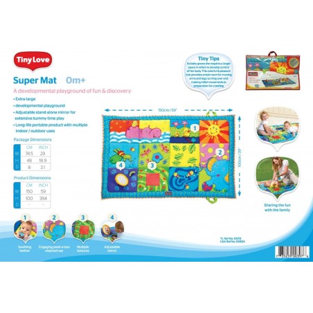 TINY LOVE MANTA GIGANTE 150X100 CM