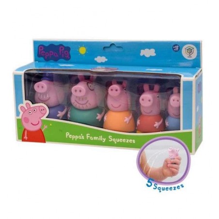 PEPPA PIG 5 FIGURAS DE GOMA PARA EL BAÑO