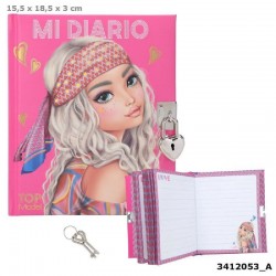 TOP MODEL DIARIO CON CANDADO SEVENTIES