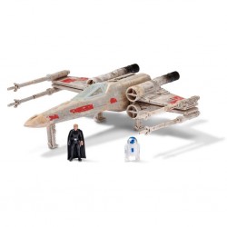 STAR WARS NAVE XWING BATALLA Y FIGURA