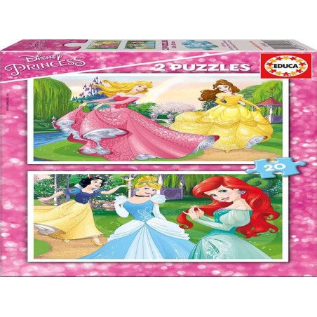 PUZZLE 2X20 PIEZAS PRINCESAS DISNEY