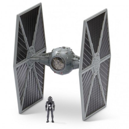 STAR WARS NAVE 8 CM TIE FIGHTER GRIS Y FIGURA