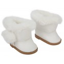 REBORN BOTAS BLANCAS CON PELO 45 CM