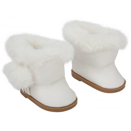 REBORN BOTAS BLANCAS CON PELO 45 CM
