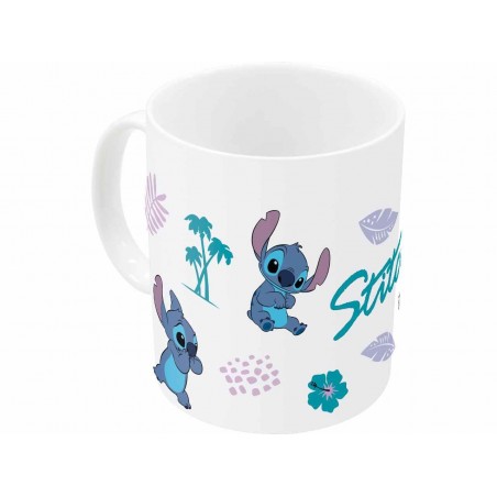 TAZA DE CERAMICA 325 ML STITCH LEAVES