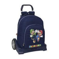 MOCHILA CON CARRO EVOLUTION SUPER MARIO