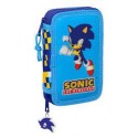 PLUMIER DOBLE PÑO 28 PZAS SONIC SPEED