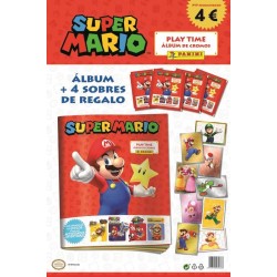 MEGAPACK ALBUM + 4 SOBRES CROMOS SUPER MARIO