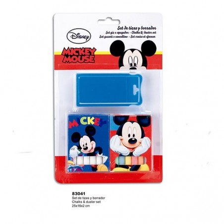SET DE TIZAS Y BORRADOR MICKEY