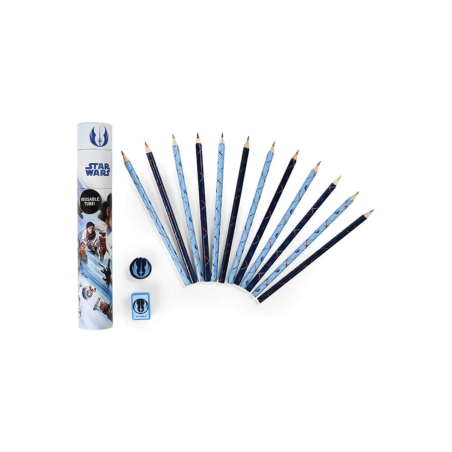 TUBO 12 LAPICES DE COLORES STAR WARS