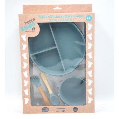 HAPPYSTEPS VAJILLA FEEDY AZUL