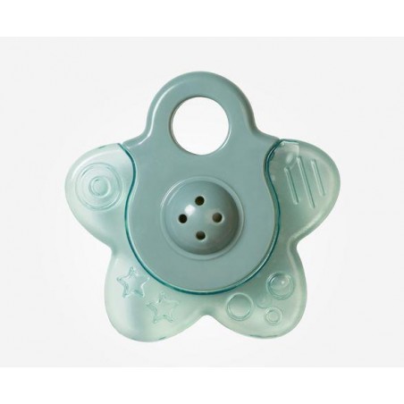 SARO MORDEDOR VERDE AGUA CON SONAJERO