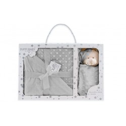 DUFFI DOU DOU + MANTA DOBLE GRIS