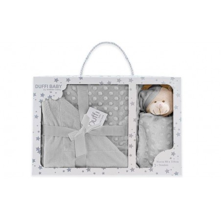 DUFFI DOU DOU + MANTA DOBLE GRIS