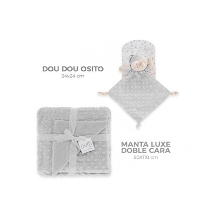 DUFFI DOU DOU + MANTA DOBLE GRIS