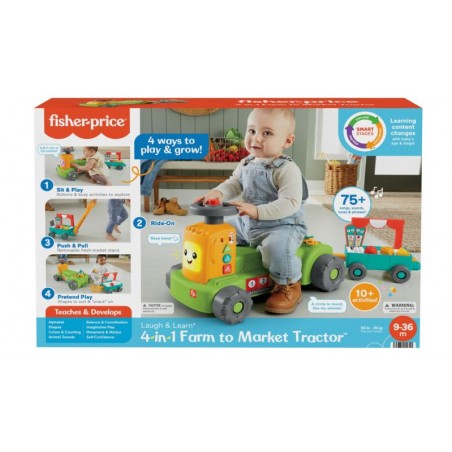 FISHER-PRICE RIE Y APRENDE TRACTOR 4 EN 1