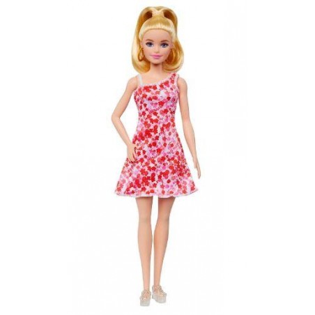 BARBIE FASHIONISTA VESTIDO ROSA FLORES