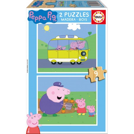 PUZZLE 2X9 PIEZAS PEPPA PIG