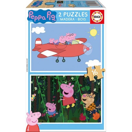 PUZZLE 2X16 PIEZAS PEPPA PIG