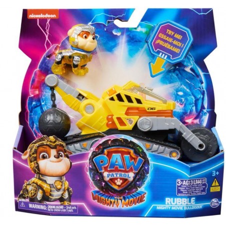 PAW PATROL MIGHTY MOVIE VEHICULO RUBBLE