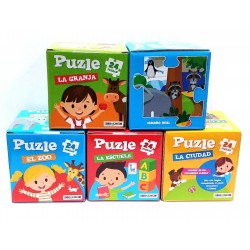 PUZZLE CUBO CIUDAD, ZOO, GRANJA, ESCUELA PRECIO UNIDAD