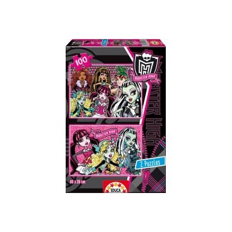 PUZZLE 2 X 100 MONSTER HIGH